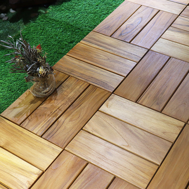 Interlocking Patio Flooring Tiles Solid Wood Patio Flooring Tiles for Outdoor