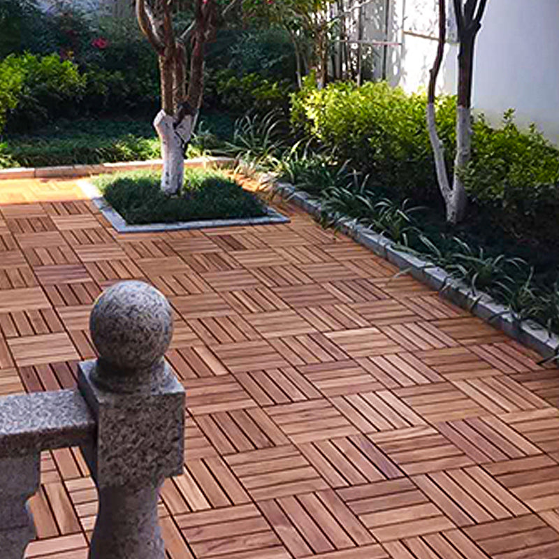 Interlocking Patio Flooring Tiles Solid Wood Patio Flooring Tiles for Outdoor