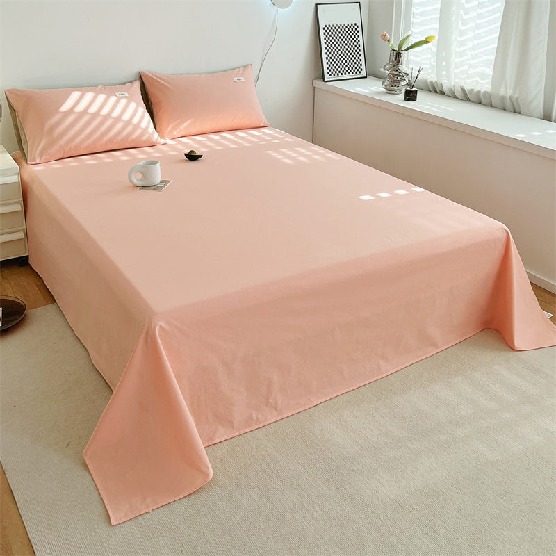 Cotton Bed Sheet Set Modern Solid Color Fitted Sheet for Bedroom