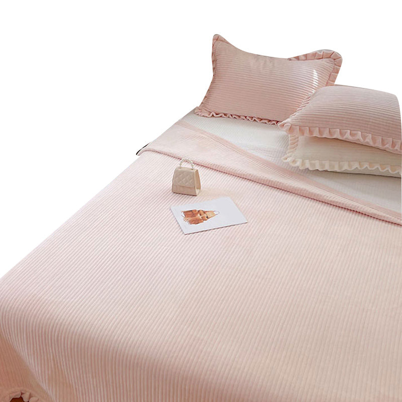 Ultra Soft Bed Sheet Set Solid Flannel Fitted Sheet for Bedroom