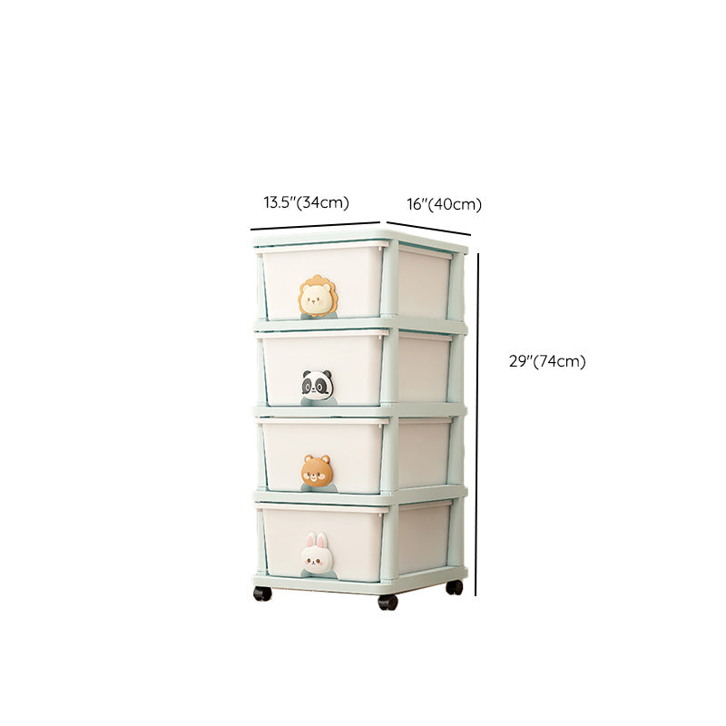 Modern Vertical Plastic Kids Dresser Set with Drawers for Bedroom