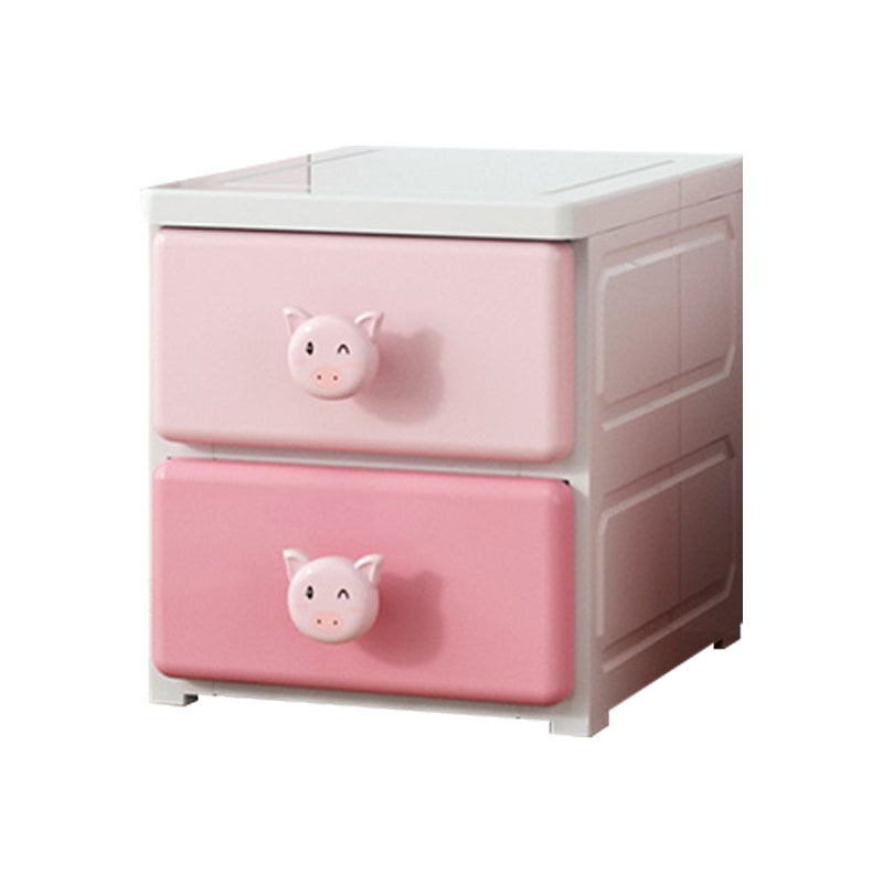 Contemporary Vertical Kids Furniture Plastic Nursery Dresser with 2/3/4/5/6/7 Drawers