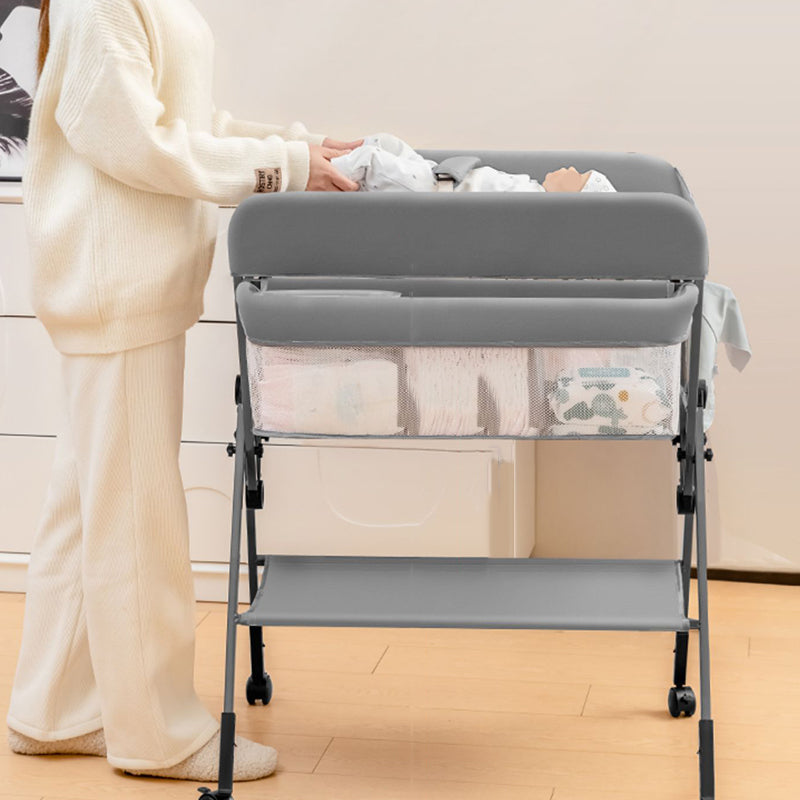 Flat Top Baby Changing Table with Storage Shelf , 25.6 Inch Wide