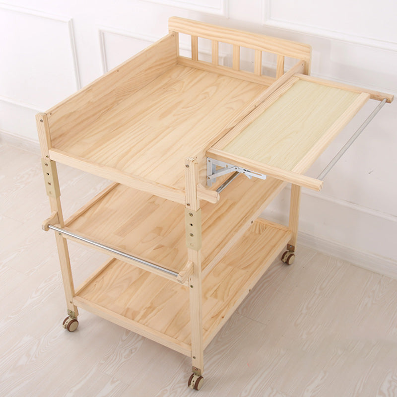 Wooden Baby Changing Table Modern Baby Changing Table with Safety Rails