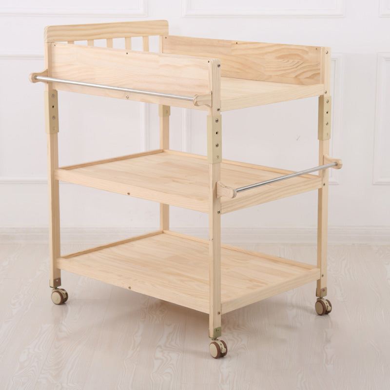 Wooden Baby Changing Table Modern Baby Changing Table with Safety Rails