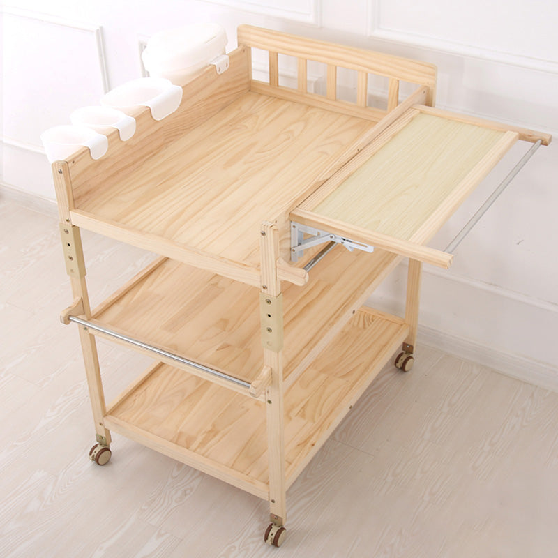 Wooden Baby Changing Table Modern Baby Changing Table with Safety Rails