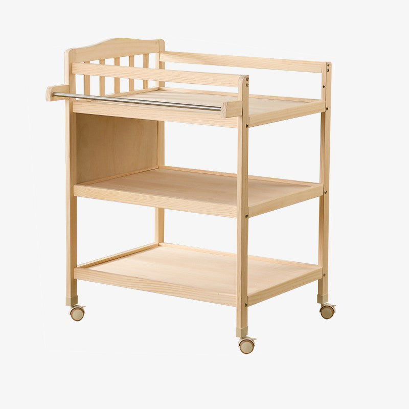 Solid Wood Baby Changing Table with Storage Changing Table Arch Top