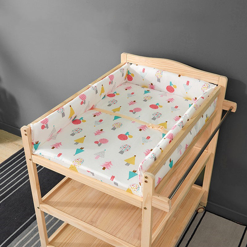 Solid Wood Baby Changing Table with Storage Changing Table Arch Top