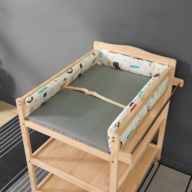 Solid Wood Baby Changing Table with Storage Changing Table Arch Top