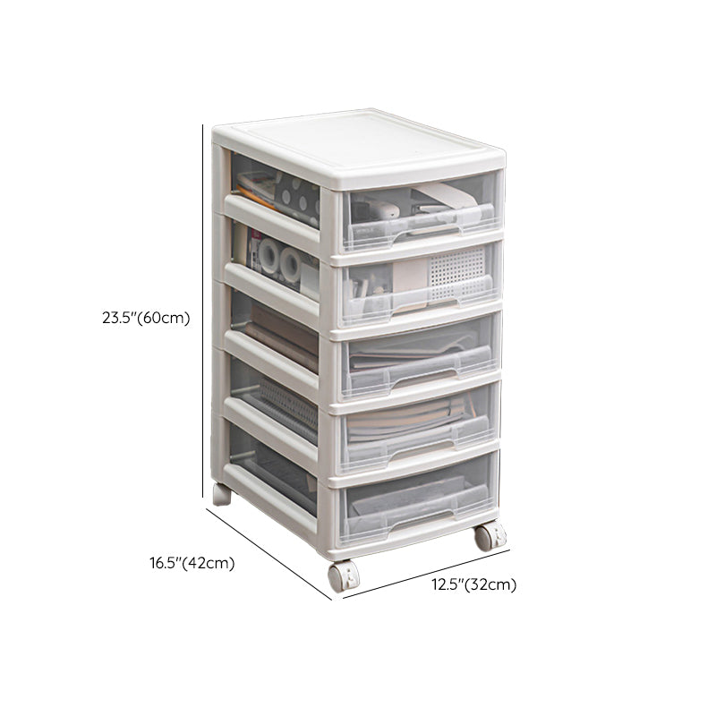 Modern Vertical Transparent Filing Cabinet Plastic Drawers File Cabinet