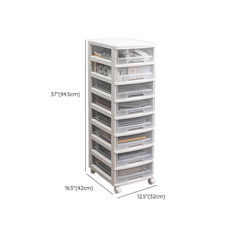 Modern Vertical Transparent Filing Cabinet Plastic Drawers File Cabinet