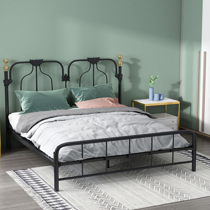 Metal Scandinavian Tall Clearance Bed Open Frame Headboard Panel Bed