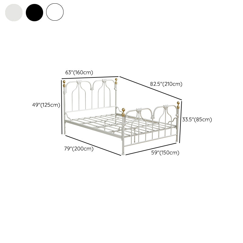 Metal Scandinavian Tall Clearance Bed Open Frame Headboard Panel Bed