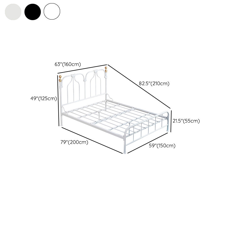 Metal Scandinavian Tall Clearance Bed Open Frame Headboard Panel Bed