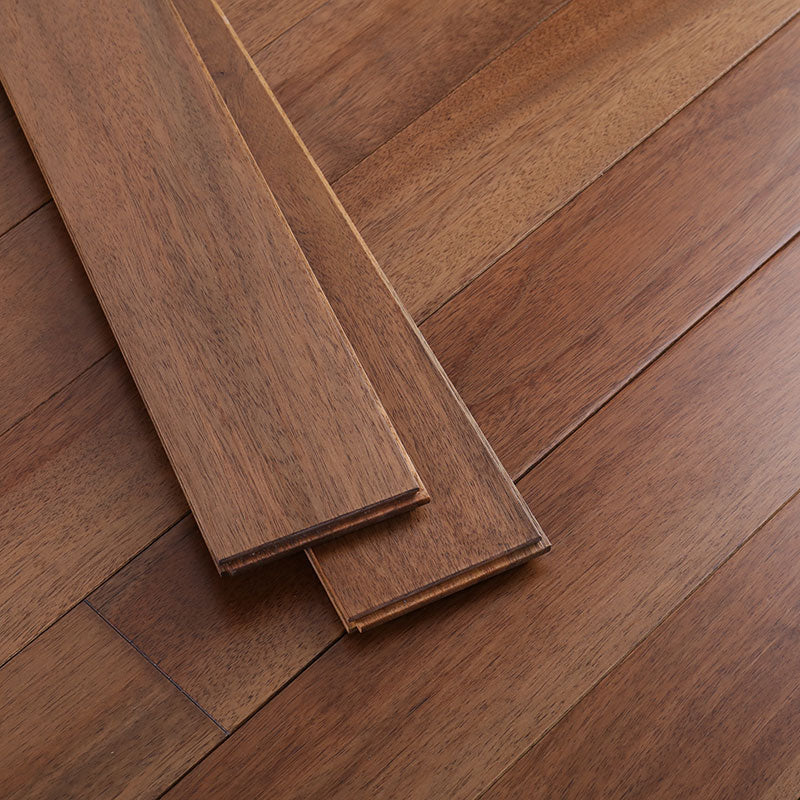 Traditional Wood Flooring Tiles Click-Locking Wire Brushed Hardwood Flooring