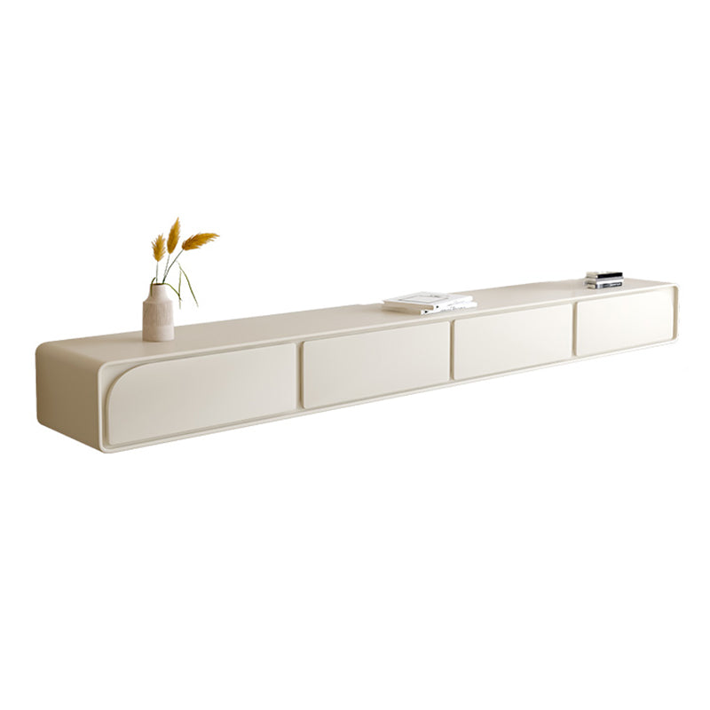 Contemporary TV Console Floating Faux Wood Media Console for Home