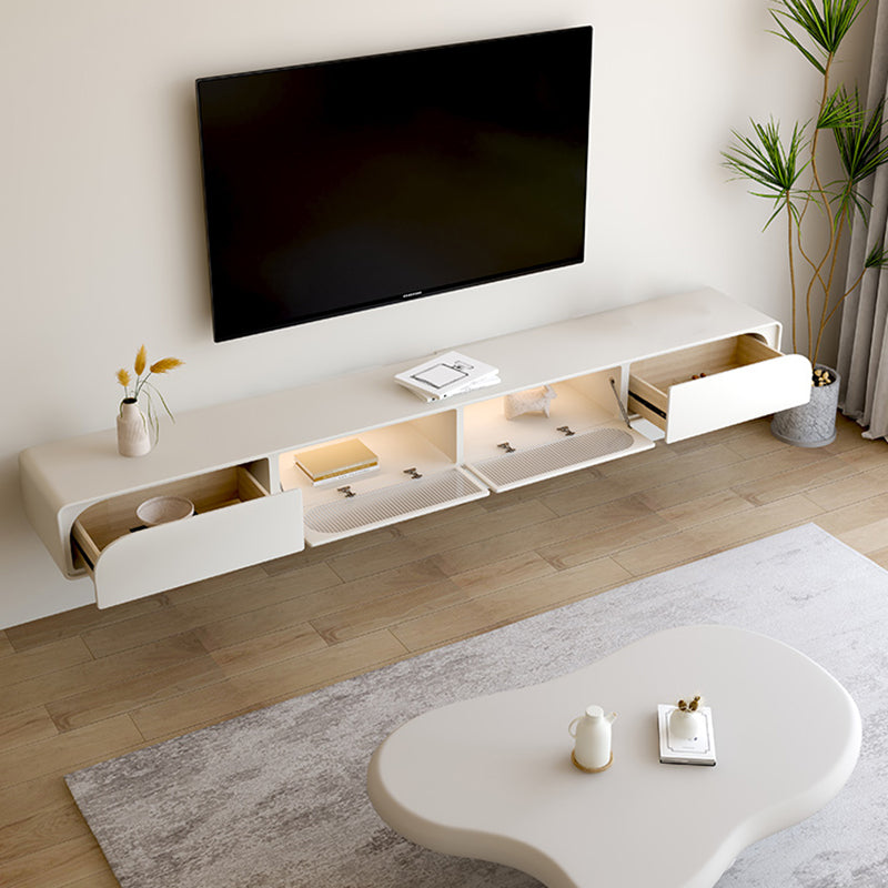 Modern TV Console Wall-mounted Media Console Enclosed Storage Console with Drawer