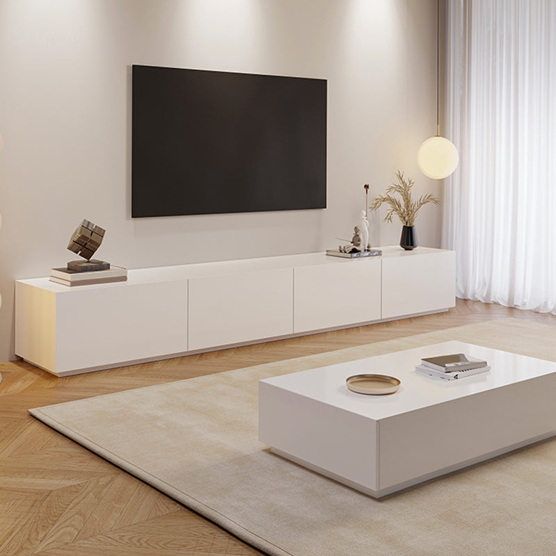 Contemporary Media Console Wooden TV Media Console with Drawers