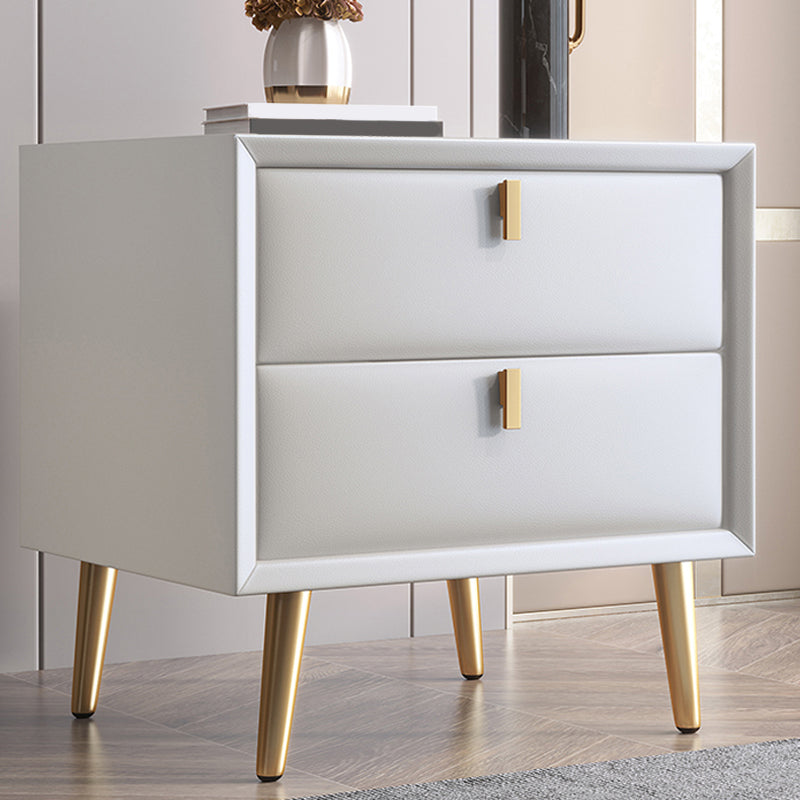 Modern Accent Table Nightstand Leather Nightstand for Bedroom