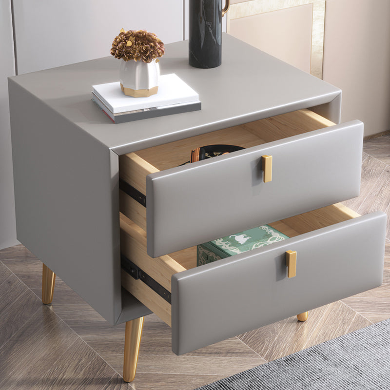 Modern Accent Table Nightstand Leather Nightstand for Bedroom