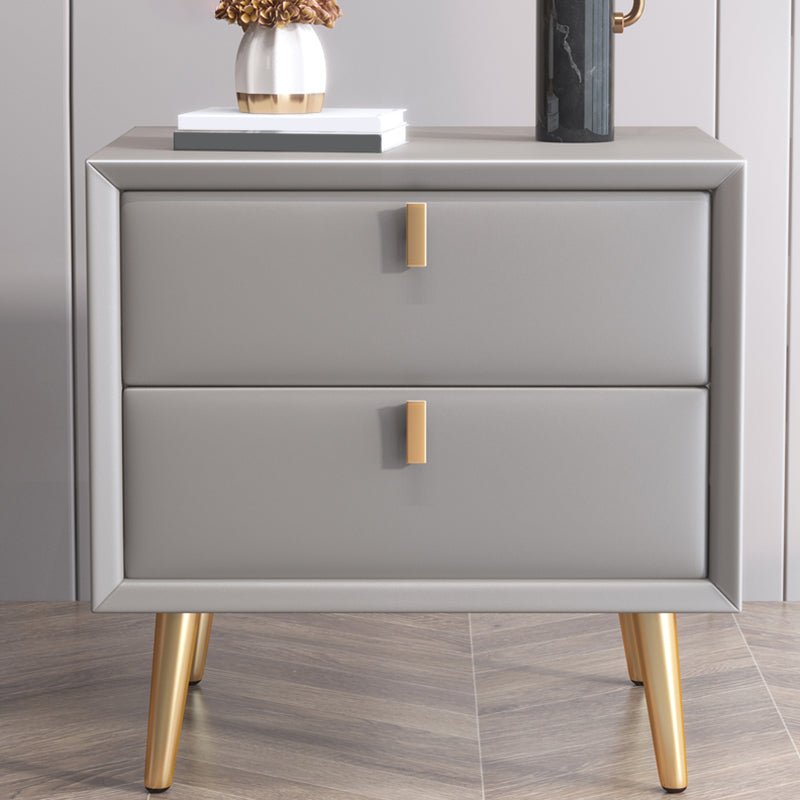 Modern Accent Table Nightstand Leather Nightstand for Bedroom