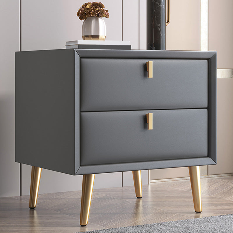 Modern Accent Table Nightstand Leather Nightstand for Bedroom