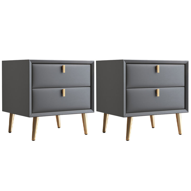 Modern Accent Table Nightstand Leather Nightstand for Bedroom