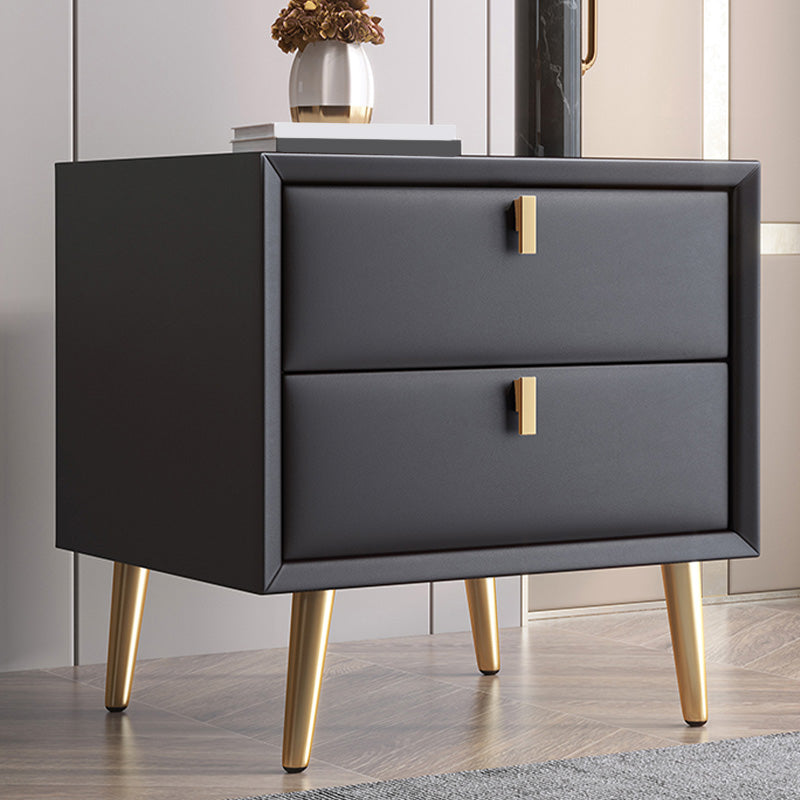 Modern Accent Table Nightstand Leather Nightstand for Bedroom