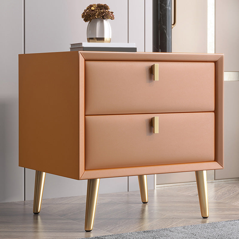 Modern Accent Table Nightstand Leather Nightstand for Bedroom