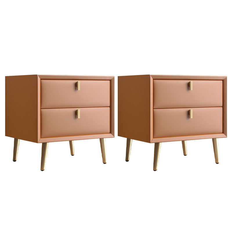 Modern Accent Table Nightstand Leather Nightstand for Bedroom