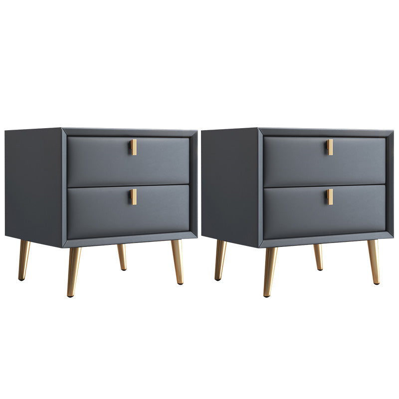 Modern Accent Table Nightstand Leather Nightstand for Bedroom