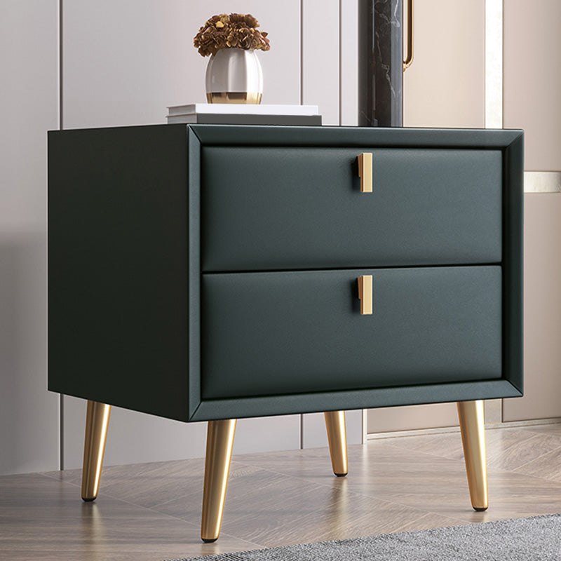 Modern Accent Table Nightstand Leather Nightstand for Bedroom