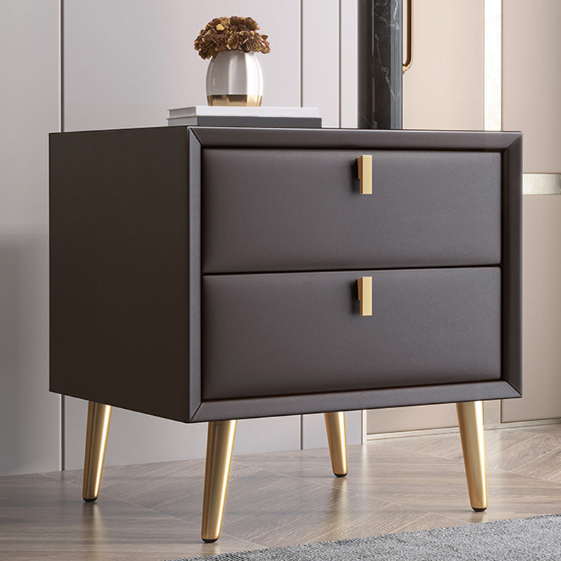 Modern Accent Table Nightstand Leather Nightstand for Bedroom