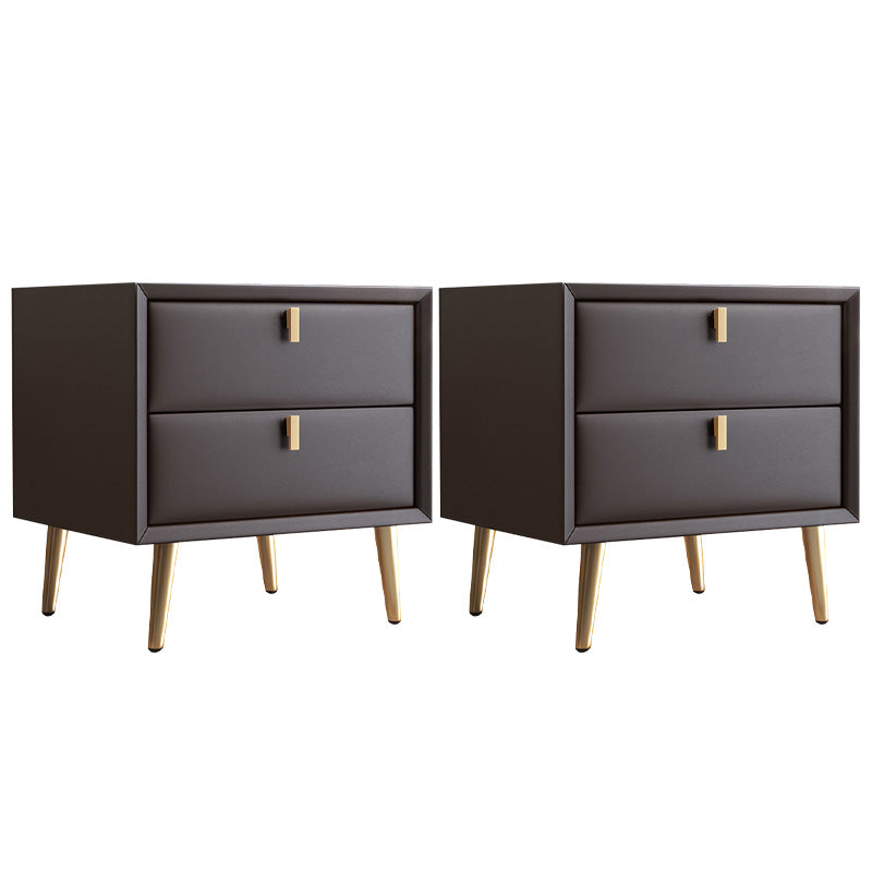 Modern Accent Table Nightstand Leather Nightstand for Bedroom