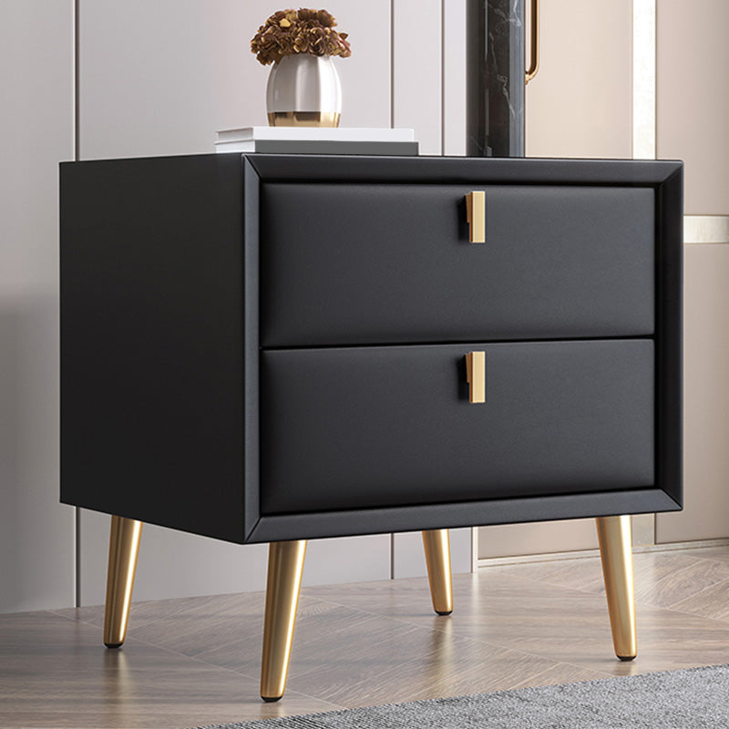 Modern Accent Table Nightstand Leather Nightstand for Bedroom