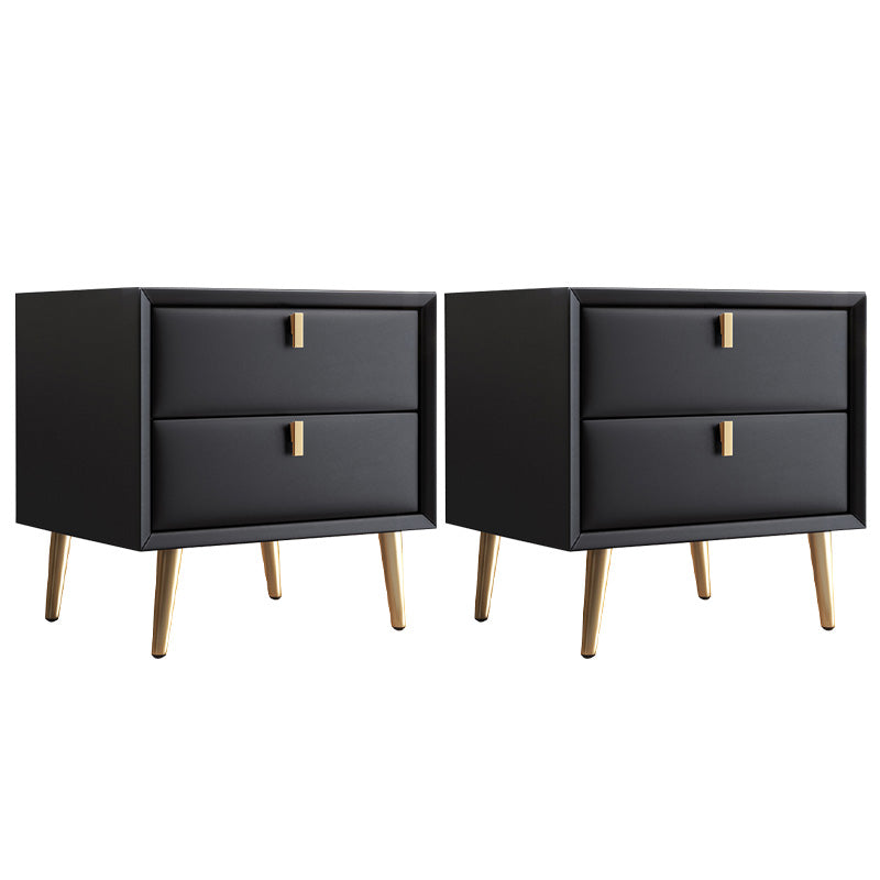 Modern Accent Table Nightstand Leather Nightstand for Bedroom