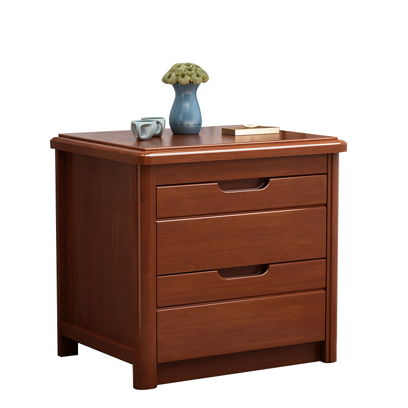 Solid Wood Accent Table Nightstand Modern Nightstand with Drawers