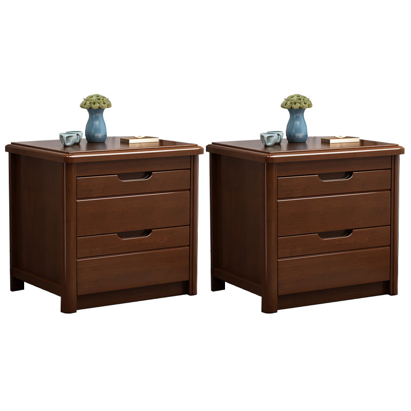 Solid Wood Accent Table Nightstand Modern Nightstand with Drawers