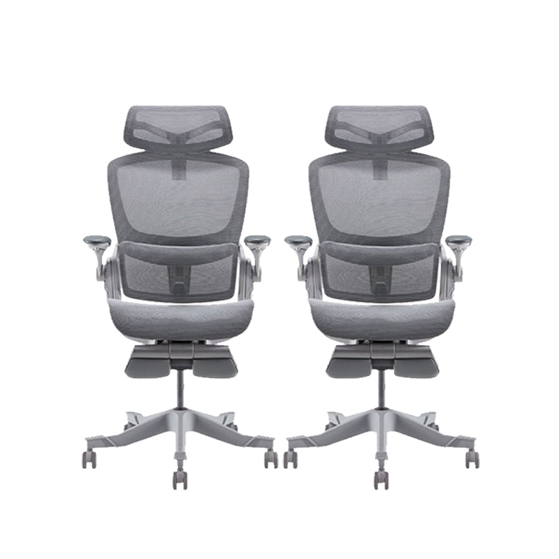 Adjustable Arms Desk Chair Mesh Office Chair with Wheels for Home