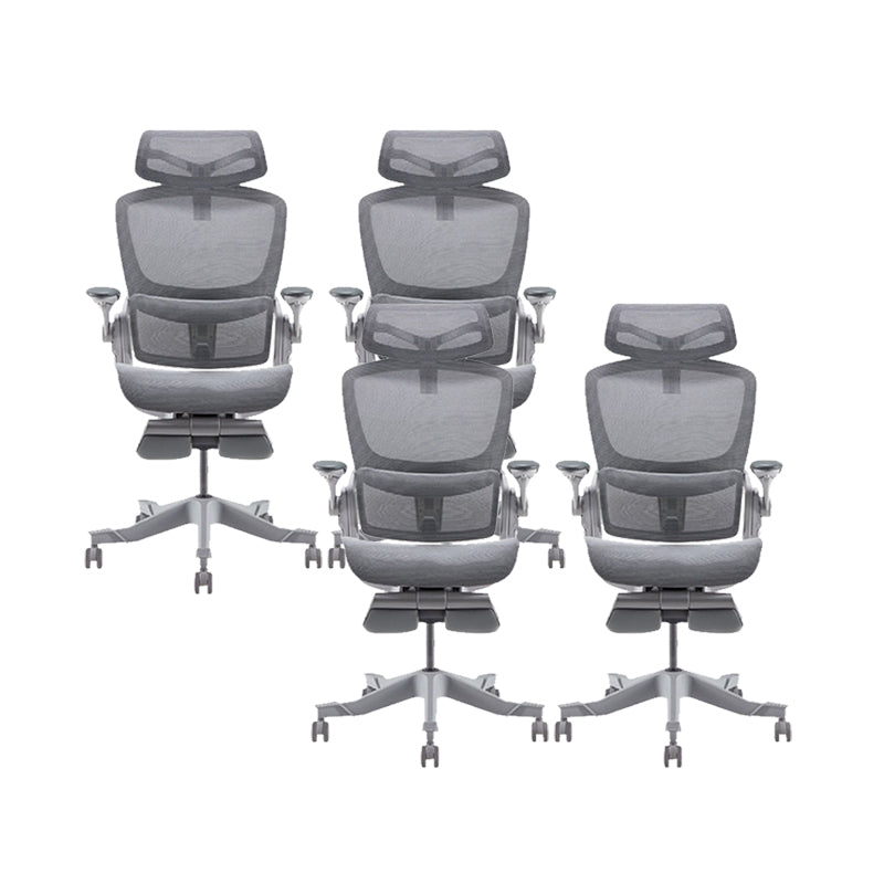 Adjustable Arms Desk Chair Mesh Office Chair with Wheels for Home