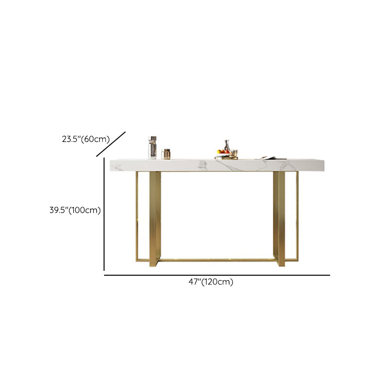 Rectangle Bistro Accent Dining Table Glam Pub Height Dining Table