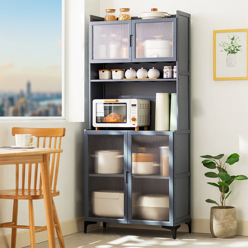 Contemporary Sideboard Cabinet Bamboo Sideboard Table with Doors for Kitchen