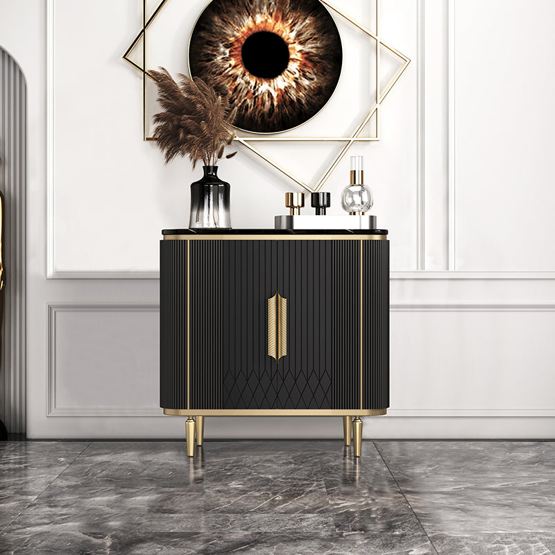 Glam Sideboard Cabinet Marble Sideboard Table with Legs for Kitchen