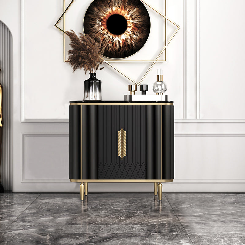 Glam Sideboard Cabinet Marble Sideboard Table with Legs for Kitchen