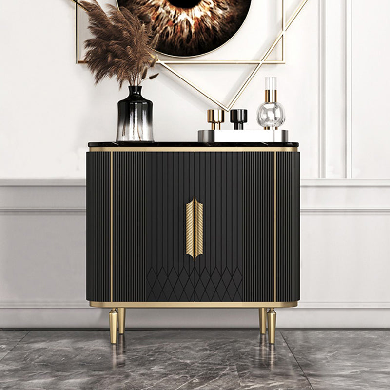 Glam Sideboard Cabinet Marble Sideboard Table with Legs for Kitchen