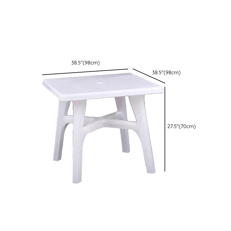 Contemporary Style Courtyard Table Plastic Material Desk for Outdoors