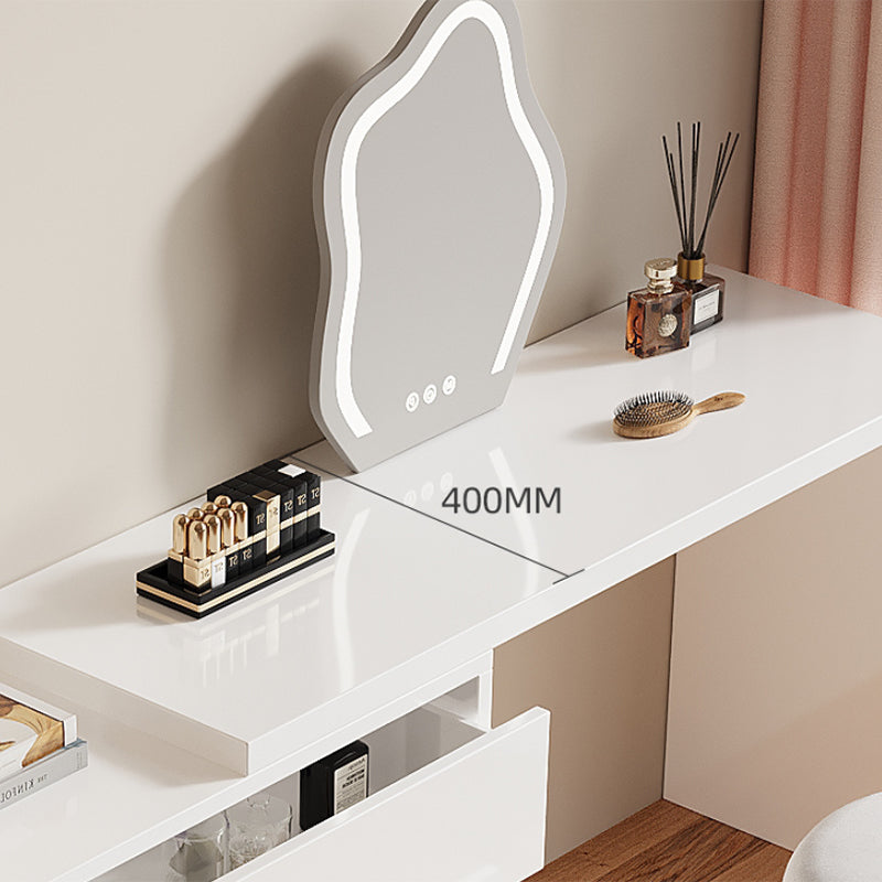 Modern Wood With Drawer White Bedroom Mirror Vanity Dressing Table