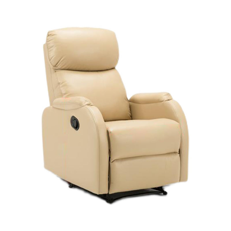 Faux Leather Standard Recliner Manual-Push Botton Recliner Chair with Lumbar