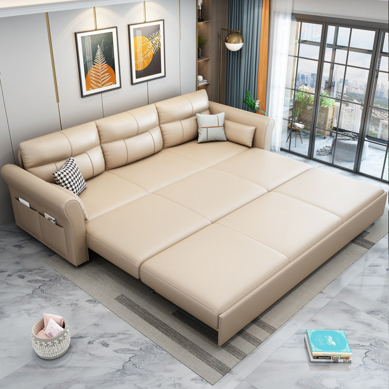 Upholstered Futon Sleeper Sofa Faux leather Futon And Mattress with Storage