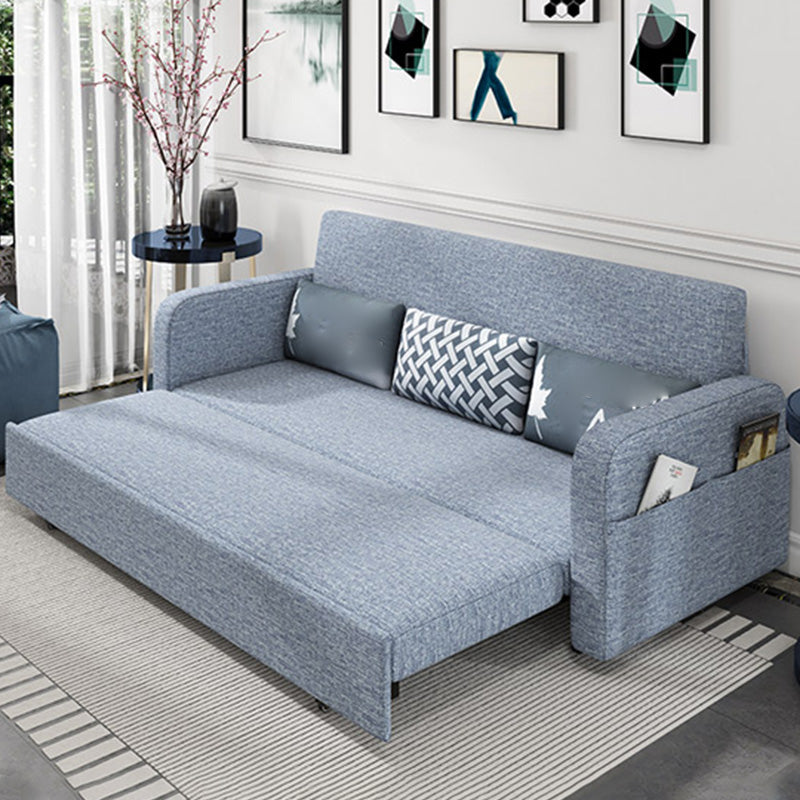 Fabric Square Arm Sleeper Contemporary Styled Futon Sleeper Sofa Bed